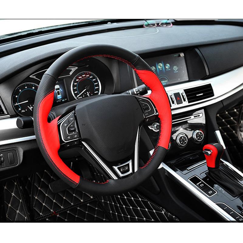 哈弗方向盘套手缝把套真皮方向盘套把套内饰哈佛H7H6改装