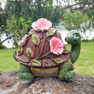 太阳能乌龟夜灯树脂户外园林创意摆件公园草坪庭院花园