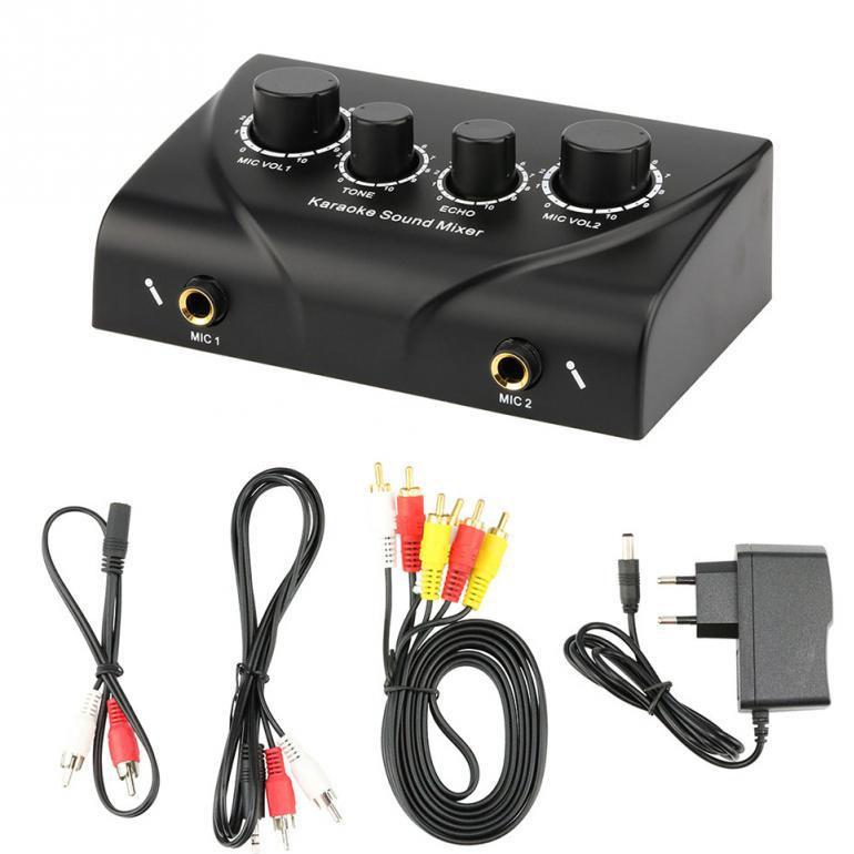 karaoke功放前级卡拉OK家用效果器混音器小型混音台混响器调音台