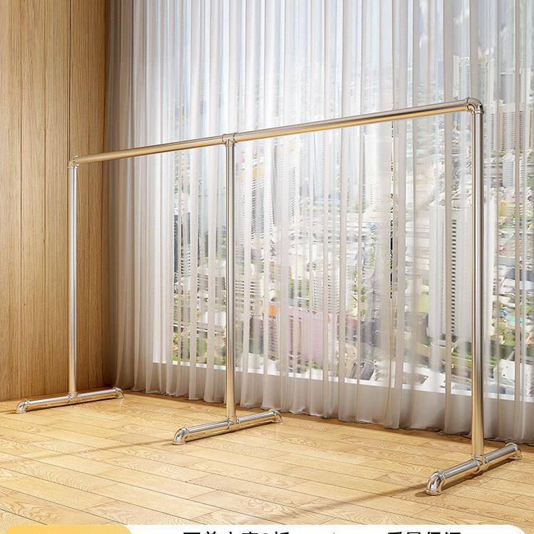 钢管晾衣架落地阳台卧室挂衣架不锈钢镀锌简易家用凉挂晒被晾衣杆