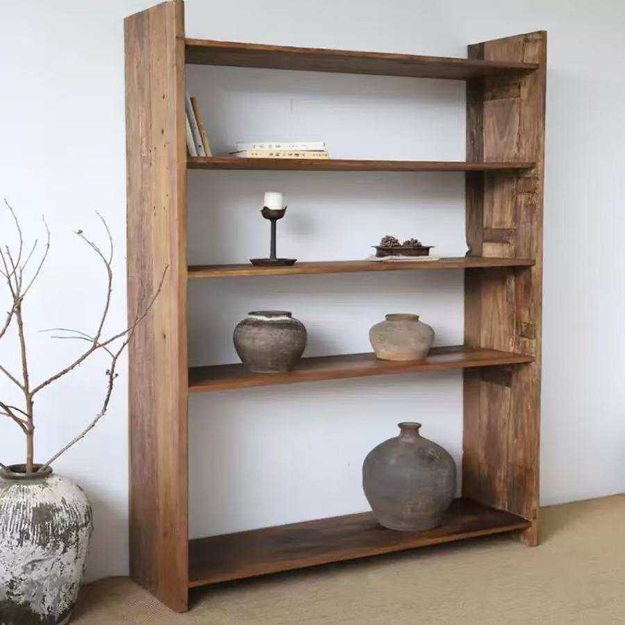 实木老榆木门板书架现代简约书房书柜陈列架民宿酒墙角收纳架,模玩/动漫/周边/娃圈三坑/桌游,模型制作工具/辅料耗材,淘宝优惠券,粉丝福利购,淘宝优惠卷