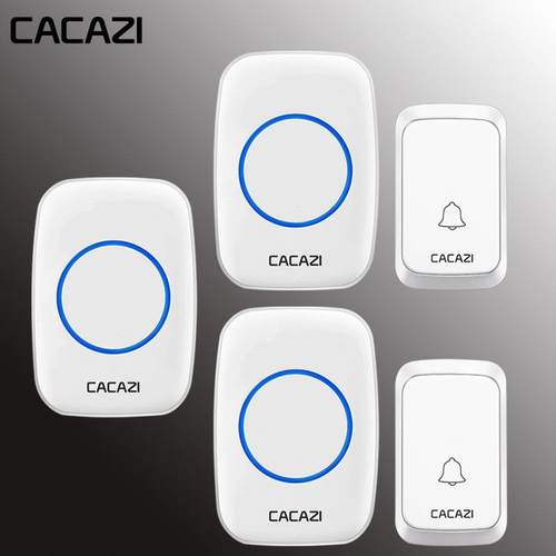 家用无线门铃二拖三门铃远距离防水遥控门铃 58首音乐4音量带记忆