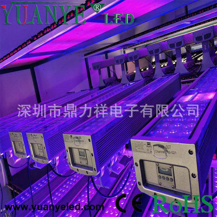 4通道9通海长条投光灯 72*4W按键像素洗墙灯机箱 DALI调光0/1-10V