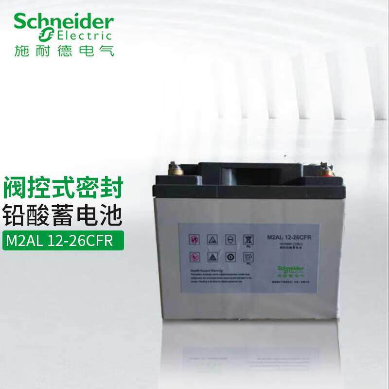 施耐电池UPS电源铅酸免维护蓄电池12V26AH M2AL12-26CFR UPS电源