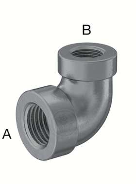Low-Pressure,Galvanized Iron,90DegreeElbowReducer,1/4x1/8NPT