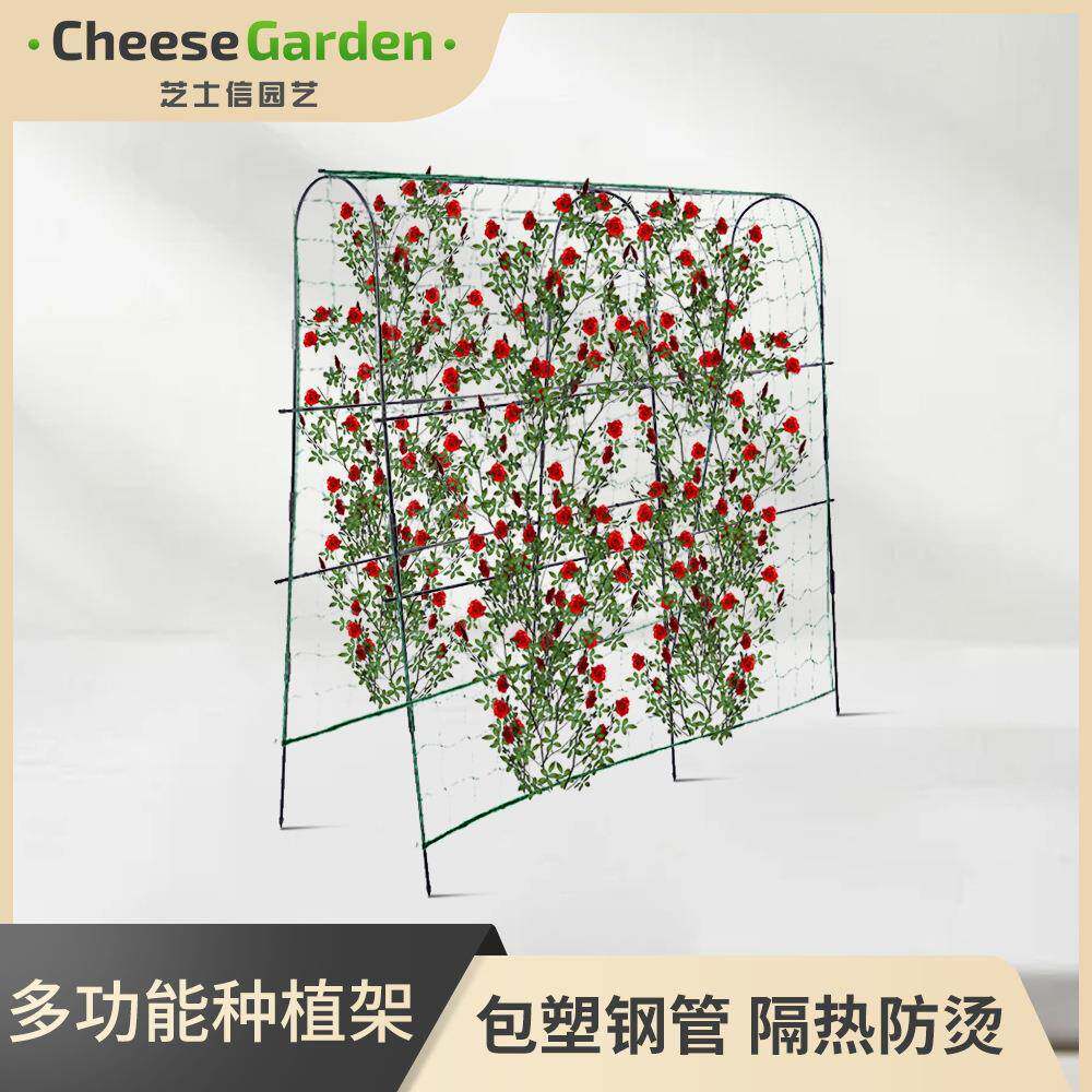 跨境多功能种植架绿植黄瓜葡萄攀爬架包塑钢管支撑架厂家