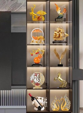 新款现代酒柜装饰摆件轻奢高档电视柜展示柜高端大气客厅家居装饰