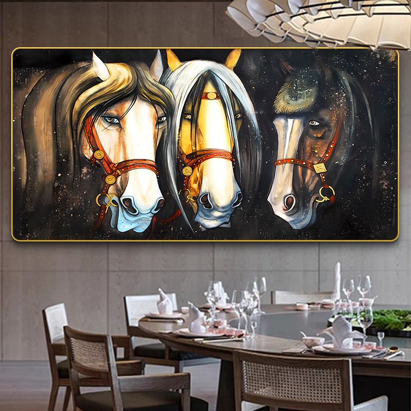 饭店包厢装饰画少数民族内蒙古油画云南风情壁画民宿客厅卧室挂画图片