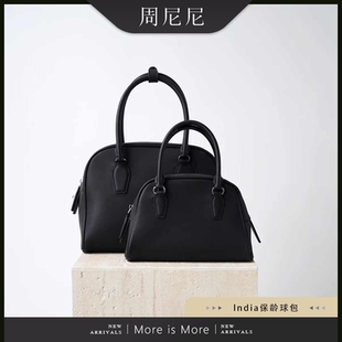 周尼尼「沉稳灵魂」india建筑学保龄球包通勤百搭单肩斜跨手提包