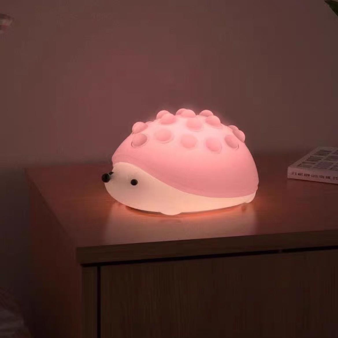 刺猬小夜灯彩色拍拍灯卧室睡眠婴儿喂奶创意送男女生