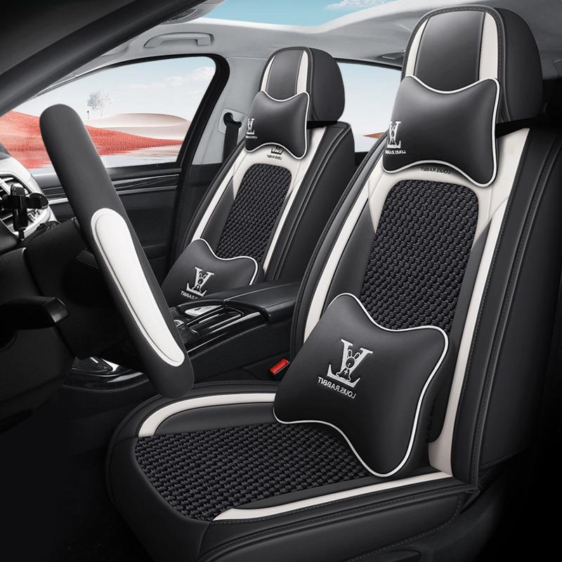 汽车坐垫新款全包围专用座套四季通用皮革坐套夏季冰丝卡通座垫套