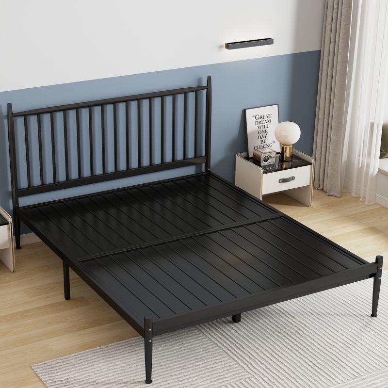 简约欧式金色网红铁艺床加厚铁床1.2米1.5米单人双人铁架子床包邮