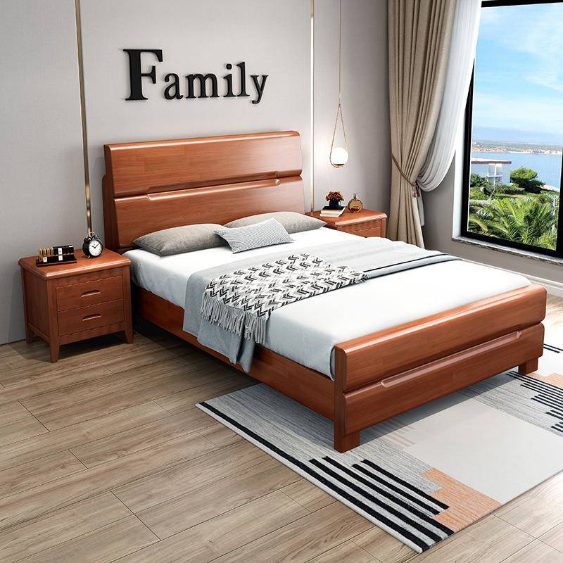 老人1.35米硬板床架小户型90cm工厂新品实木单人床1.2米成人1.5米