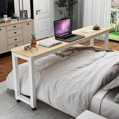 跨床桌家用学生学习书桌床边尾可移动电脑桌懒人办公桌床上小桌子