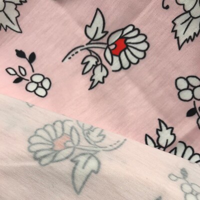 莫代尔仿棉 数码印花布料 T恤 打底面料 娃衣柔软弹性好 印花定制