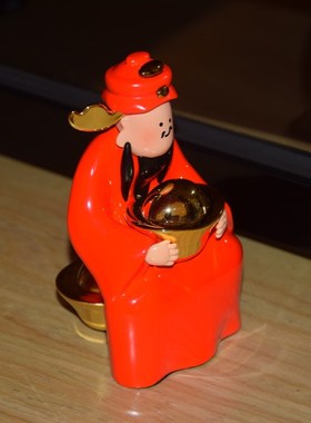 构得X禁止悲伤 抱财神 小众创意礼品潮流艺术品雕塑桌面摆件