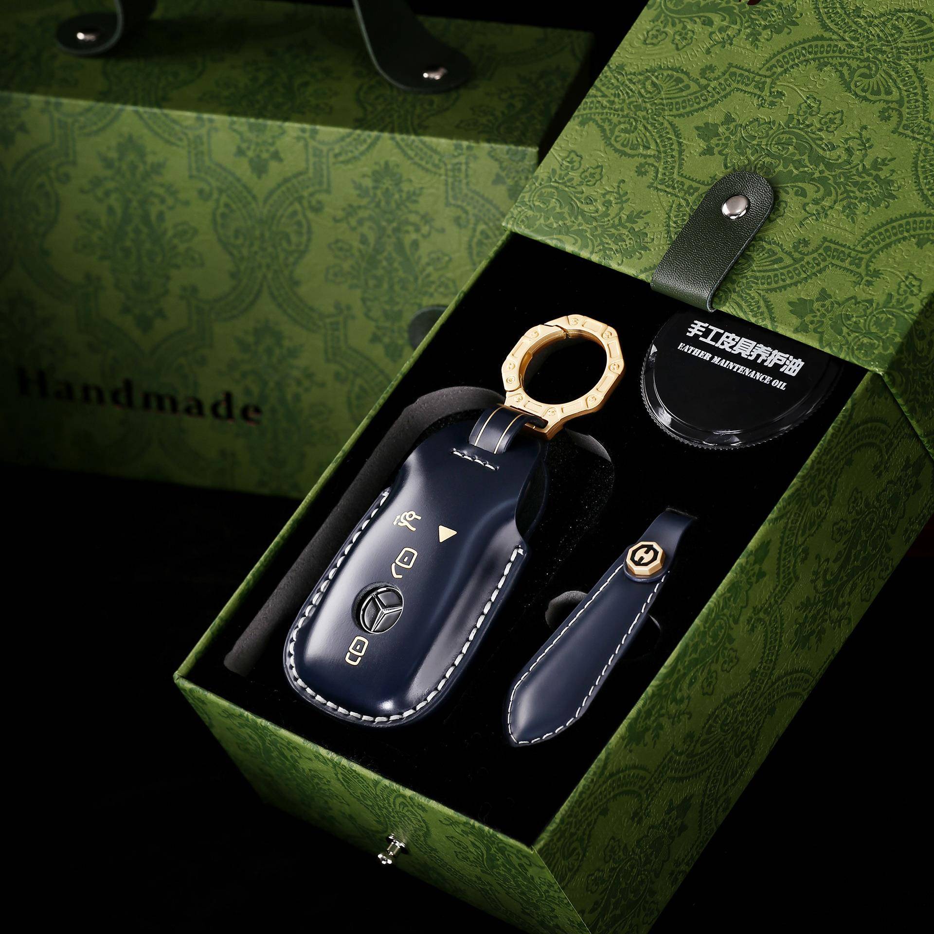 适用奔驰钥匙套新e300lC260包A180级glcGLA200壳EQC350车GLE22款