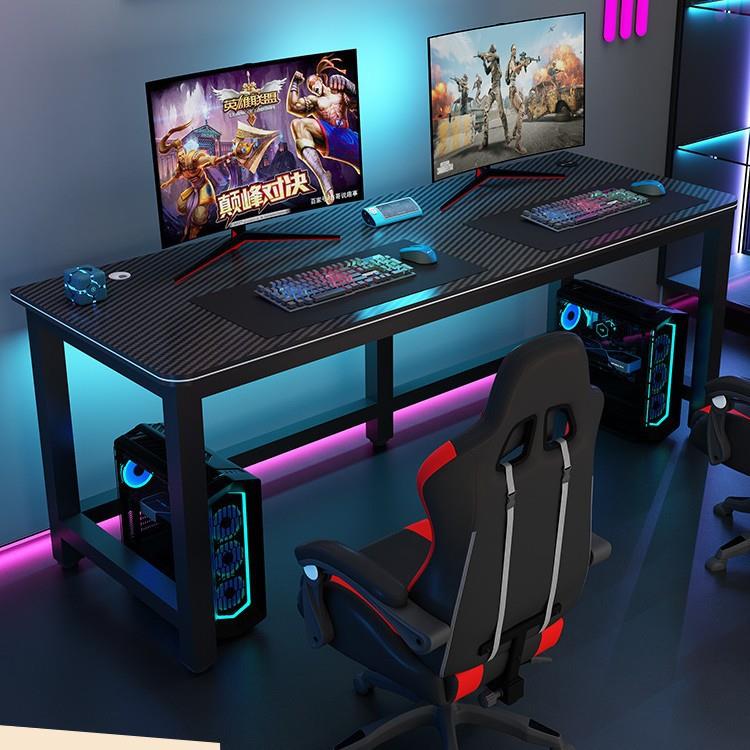 简约台式电脑桌套装家用书桌写字台办公桌学习桌子网吧双人电竞桌