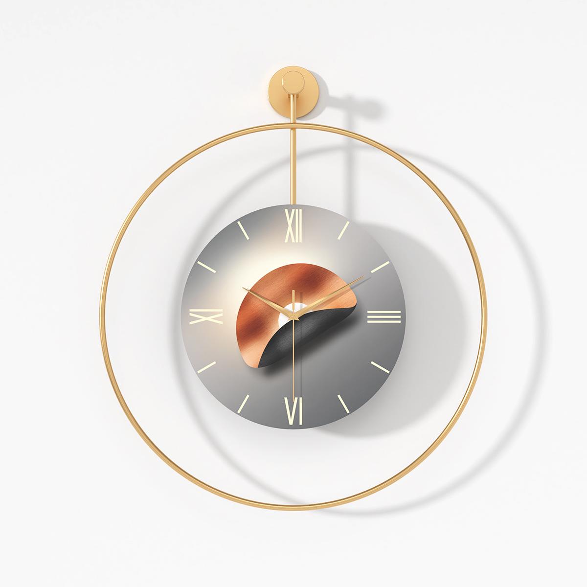 现代简约钟表西班牙挂钟客厅创意挂表时尚轻奢金属铁艺壁钟