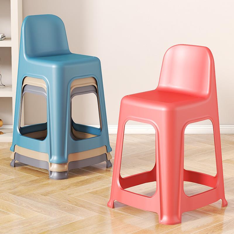 工厂直销塑料凳子现代创意茶几沙发客厅家用矮靠背椅加厚防滑耐用