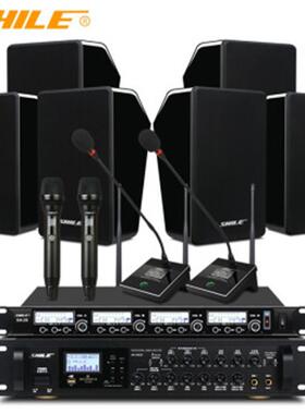 狮乐AV-8820/BG-6中大型会议室音响背景音乐会议功放音响组合套装