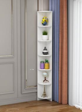 9C简约现代转角柜置物三角柜实木书柜墙角柜组装人造板客厅成