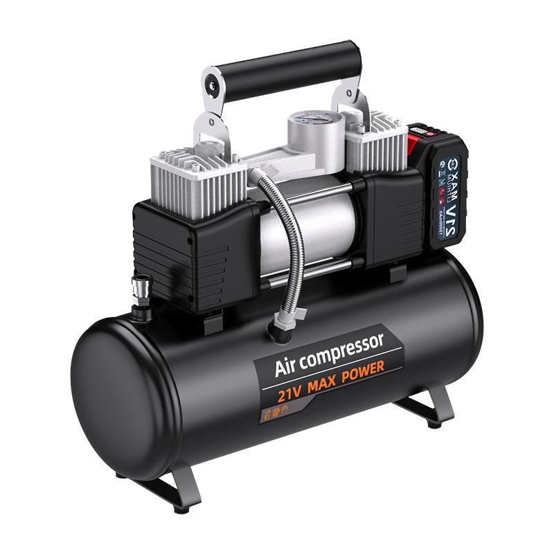 车载充气泵带气罐12V迷你空压机小型220v家用电动汽车打气泵便携