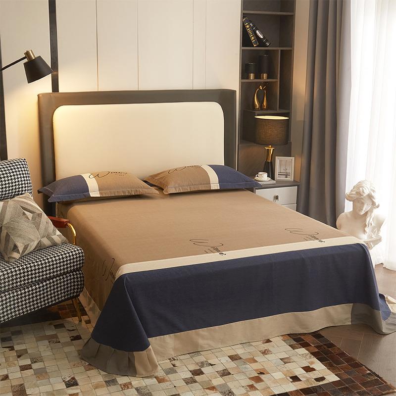 【折扣价】简约秋冬加厚四件套纯棉磨毛印花床单被套床上三件套全