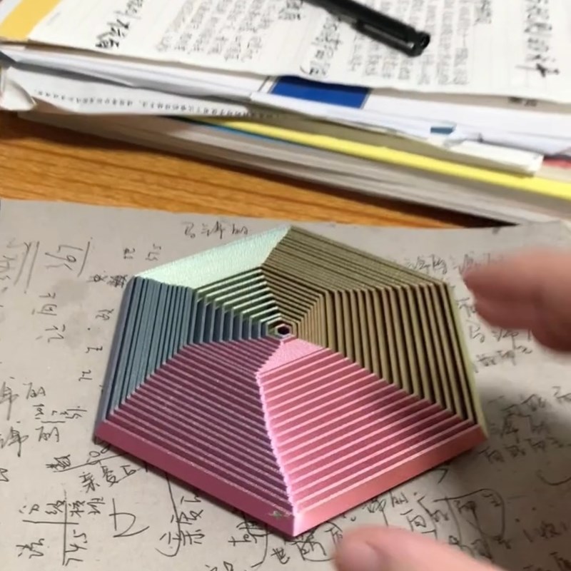 六边形磁吸套环魔幻立体螺旋3D打印错觉减压解压玩具送朋友小礼物
