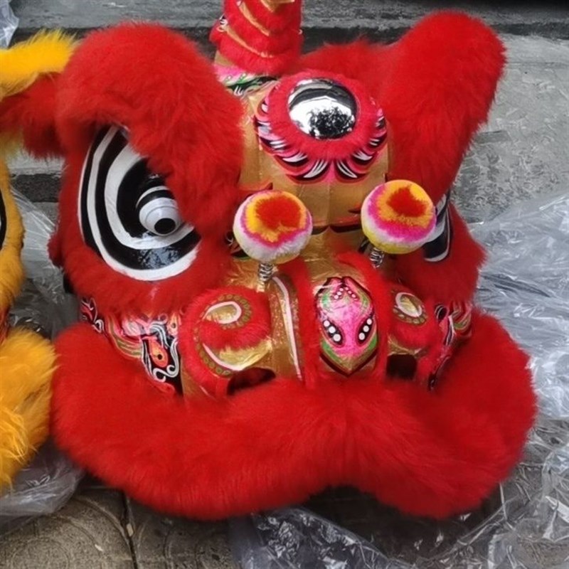 南狮醒狮高档3号羊毛狮子佛装狮成人龙狮表演全套道具