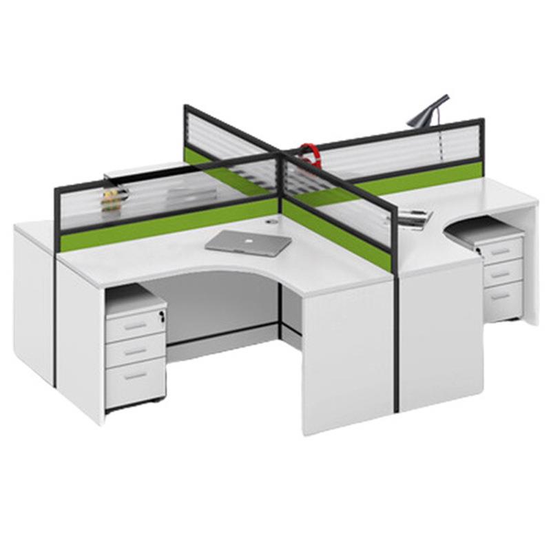 现代简约办公桌椅组合4人位职员办公桌办公室员工单人电脑桌子