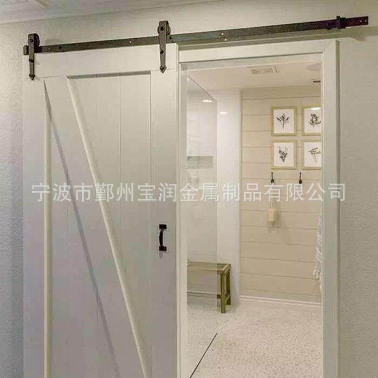 谷仓门卫生间移门厨房推拉门实木复合木门吊轨门仓谷门厕所门现代