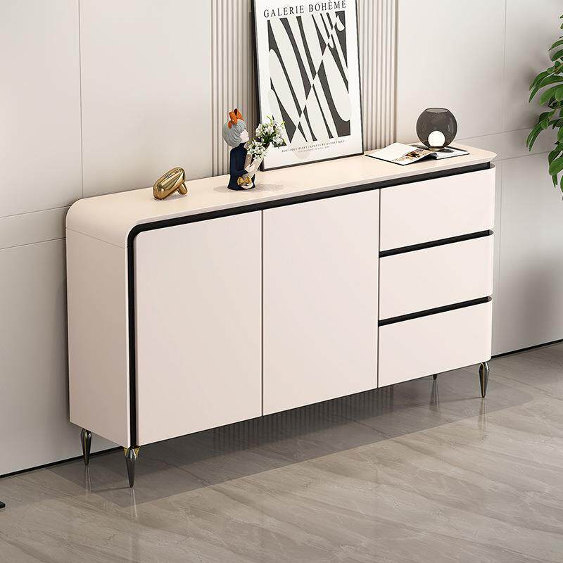 意式简约餐边柜靠墙一体储物柜2024新款柜子客厅茶水柜橱柜收纳柜