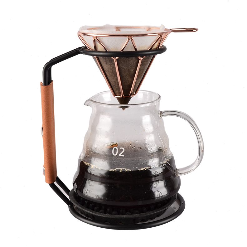 0家用纸架杯架架子手架简易防滑型金属V6冲手冲咖啡咖啡滤架过滤