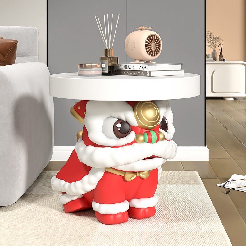 电视柜沙发茶几家居饰品醒狮国潮客厅落地摆件旁礼物床头乔迁边几