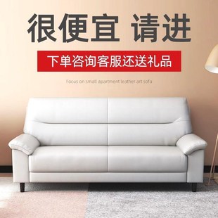備现代简约真皮沙发客厅小户型沙发三人位北欧双人沙发组合厂家直