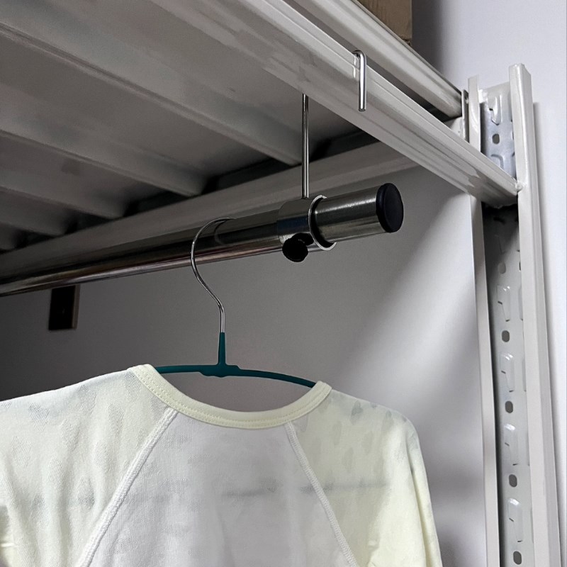 不锈钢加粗晾衣杆防盗窗阳台飘窗室外悬挂方形货架横杆家用晾衣杆