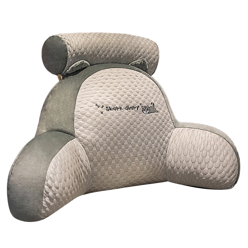 夏季冰豆豆靠枕床头o软包靠背床上大靠垫护腰枕头沙发抱枕腰靠看