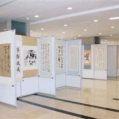 八棱柱书画展板摄影作品展书法展架屏风展览板画展宣传展示板展架
