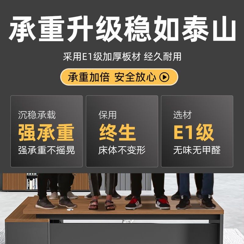办公桌简约现代办公室家具桌椅组合经理总裁单人桌子大班台老板桌