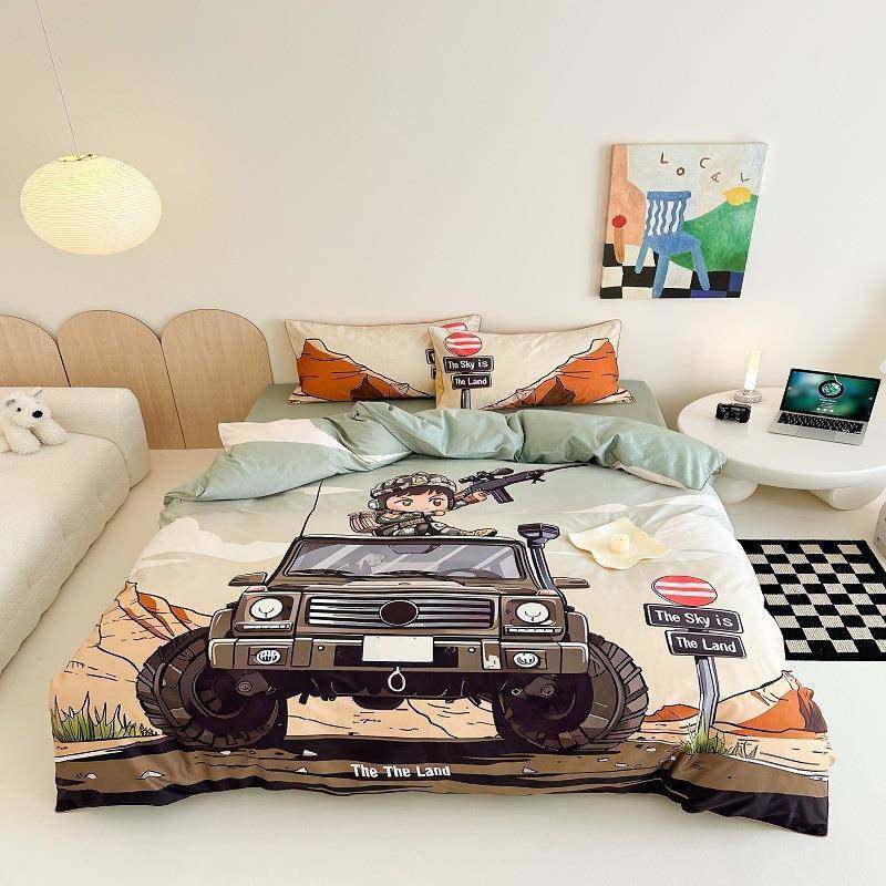 男孩卡通风100支澳棉儿童四件套三件套纯棉数码印花被套床单床品+,机械设备,其他机械设备,淘宝优惠券,粉丝福利购,淘宝优惠卷