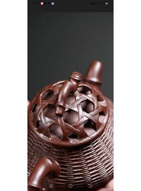 竹编潘壶紫砂壶宜兴