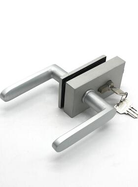 NCY-992-AL铝制方形门把手锁玻璃门锁杠杆无框门锁带把手