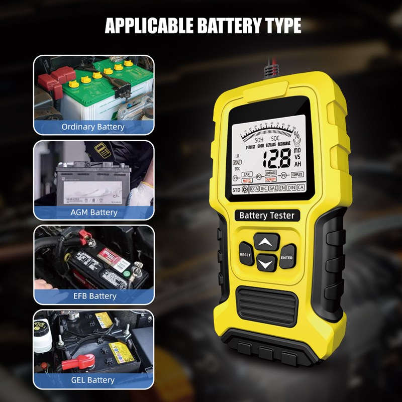 12V24V汽车电瓶内阻测试仪新款智能电池检测仪数显battery tester