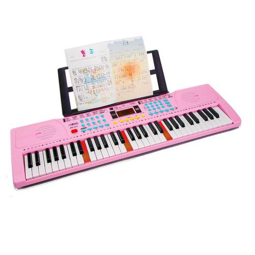 2025直销八度宝贝61键儿童电子琴带灯跟弹玩具琴