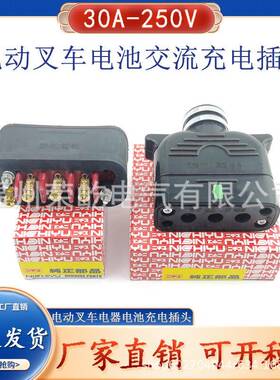 30A泰和电器250V电动叉车电源电池充电公母插头力至优37010-10870