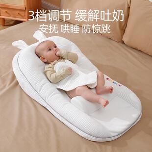 三美婴透气款床中床宝宝喂奶神器婴儿三合一防吐奶斜坡垫定型枕