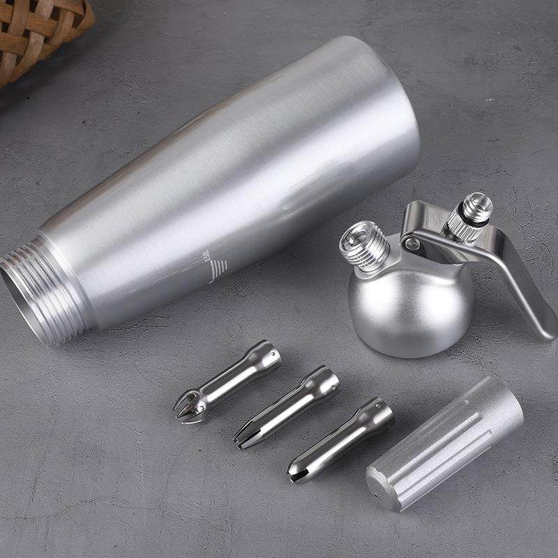 爆款LOGO500ML铝制奶油枪奶油发泡器虹吸气瓶裱花枪,纺织面料/辅料/配套,纺织机械配件,淘宝优惠券,粉丝福利购,淘宝优惠卷