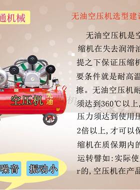 1m3/min、压力0.8MPa、7.5kw无油空压机