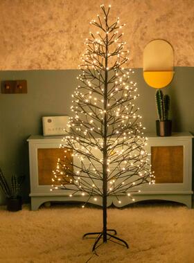 灯饰灯灯节圣诞直销网氛围LED红仿真圣诞树款黑色款树节日跨